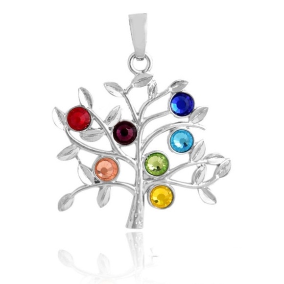 925 Sterling Tree of Life Pendant - Chakra - Picture 1 of 1